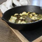 Easy pesto goat cheese appetizer. Low carb and easy to mak