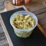 This keto salmon salad is really easy to make. Simply combine leftover salmon with Boursin Cheese and some basil pesto and you have a nutrient dense meal in no time.
