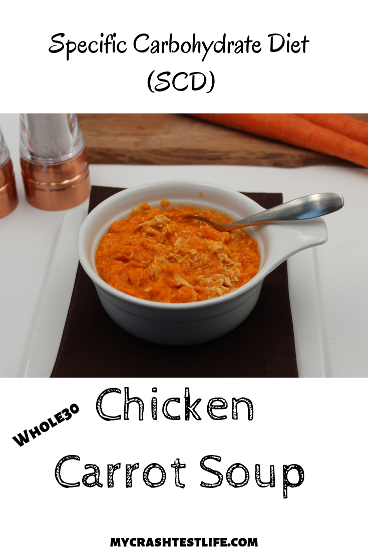 Tired of having gut issues? Try this carrot chicken soup for a couple of days and see if you don't feel a world of difference. Everything is combined in a slow cooker with limited ingredients to make it Whole30 as well as SCD diet Intro Phase legal.