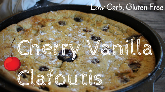 Easy to make and delicious to eat, this low carb, gluten free Cherry Vanilla Clafoutis is the perfect start to your day. Simply combining almond flour, milk, eggs and cherries, a non-fuss brunch dish is created.
