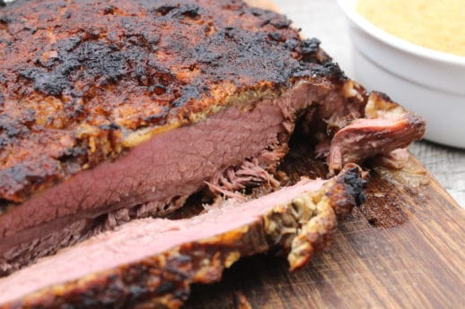 OMG! I can not tell you how proud I am of this beef brisket recipe. Although we have made brisket before in our smoker, this was my first attempt at making it in a slow cooker and boy am I ever glad I did. This is a simple recipe that you could put together the morning of and by the time you get home, dinner is ready. Onions, beef broth and dijon mustard help to make this brisket one of a kind!