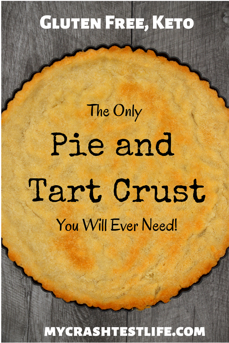 With only 5 ingredients, this crust can be used as a pie shell or a tart crust. Shortbread in texture and taste, this crust requires only almond flour, salt, stevia, butter and an egg. Gluten Free, Keto and simple, this will quickly become your go to crust for all your desserts.