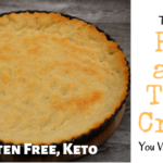 With only 5 ingredients, this crust can be used as a pie shell or a tart crust. Shortbread in texture and taste, this crust requires only almond flour, salt, stevia, butter and an egg. Gluten Free, Keto and simple, this will quickly become your go to crust for all your desserts.