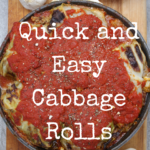 Anyone who thinks that making cabbage rolls is a time consuming and difficult task, read this post. In under 10 minutes of prep time, my Whole30, low carb cabbage rolls were ready for the oven.