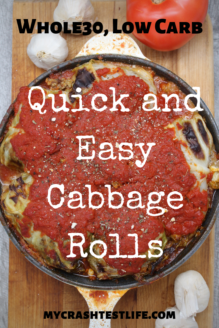 Anyone who thinks that making cabbage rolls is a time consuming and difficult task, read this post. In under 10 minutes of prep time, my Whole30, low carb cabbage rolls were ready for the oven.