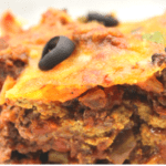 With Cinco de Mayo quickly approaching, I decided to make a taco tortilla bake. Using pureed avocado and egg, I was able to make the "tortillas" which I then layered with taco meat and cheese.