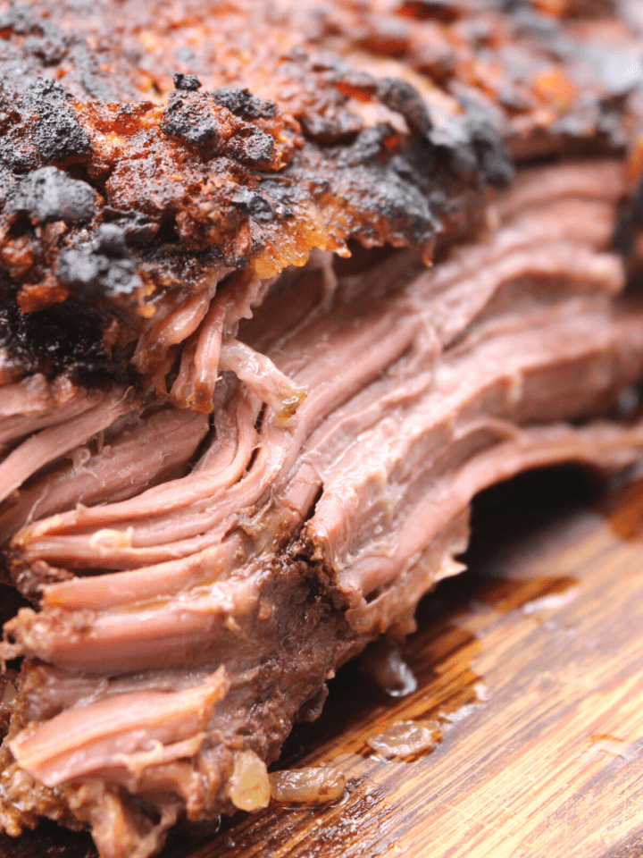 slow cooker makes a very tender beef brisket that is Whole30, Keto and Paleo