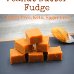 This is the creamiest and dreamiest peanut butter fudge. Using coconut cream and peanut butter, this dairy-free fudge comes together in minutes.