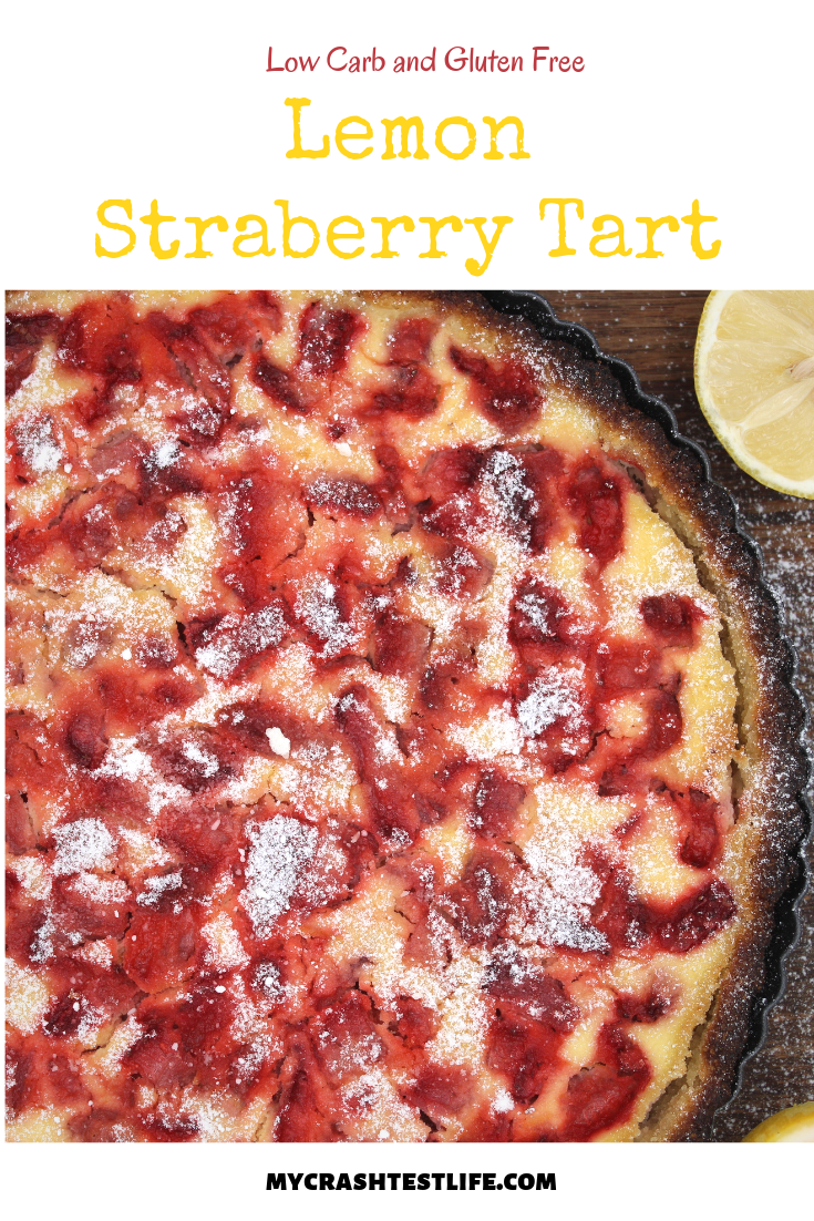 Strawberries and lemon are combined in this amazing keto, low carb, sugar-free and gluten-free tart. Simple, elegant and delicious, try this healthy dessert today or for Mother's day.