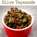 Simply combine olives, basil, capers, sundried tomatoes and some garlic and within minutes, you have a delicious sundried tomato olive tapenade. Low carb, gluten free and keto.