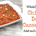 This is sure to please the whole family. Simply combine ground meat with some hot dogs and onion and a chili dog casserole is created. Whole30, keto, gluten free and super easy to make.