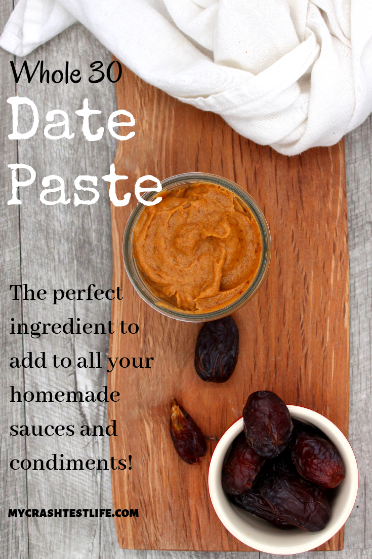 Creamy vegan, nut free date paste is the perfect way to add a touch of sweetness to all your Whole30 sauces and condiments.