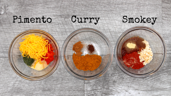 Why settle for just making a single flavour when you can have 3! By making the base in a food processor and then dividing the mixture and adding different spices to each, you can have a variety of keto deviled eggs in minutes!