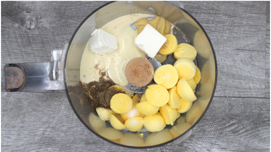 Why settle for just making a single flavour when you can have 3! By making the base in a food processor and then dividing the mixture and adding different spices to each, you can have a variety of keto deviled eggs in minutes!