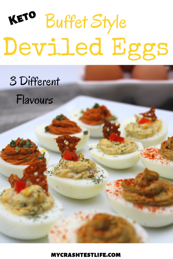 Why settle for just making a single flavour when you can have 3! By making the base in a food processor and then dividing the mixture and adding different spices to each, you can have a variety of keto deviled eggs in minutes!
