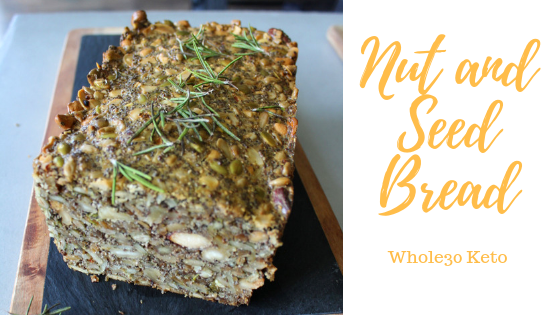 This bread is absolutely delicious. Filled with nuts and seeds, this Whole30 and Keto approved bread is easy to make with only a few ingredients. A definite for any low carb, gluten free, keto diet.