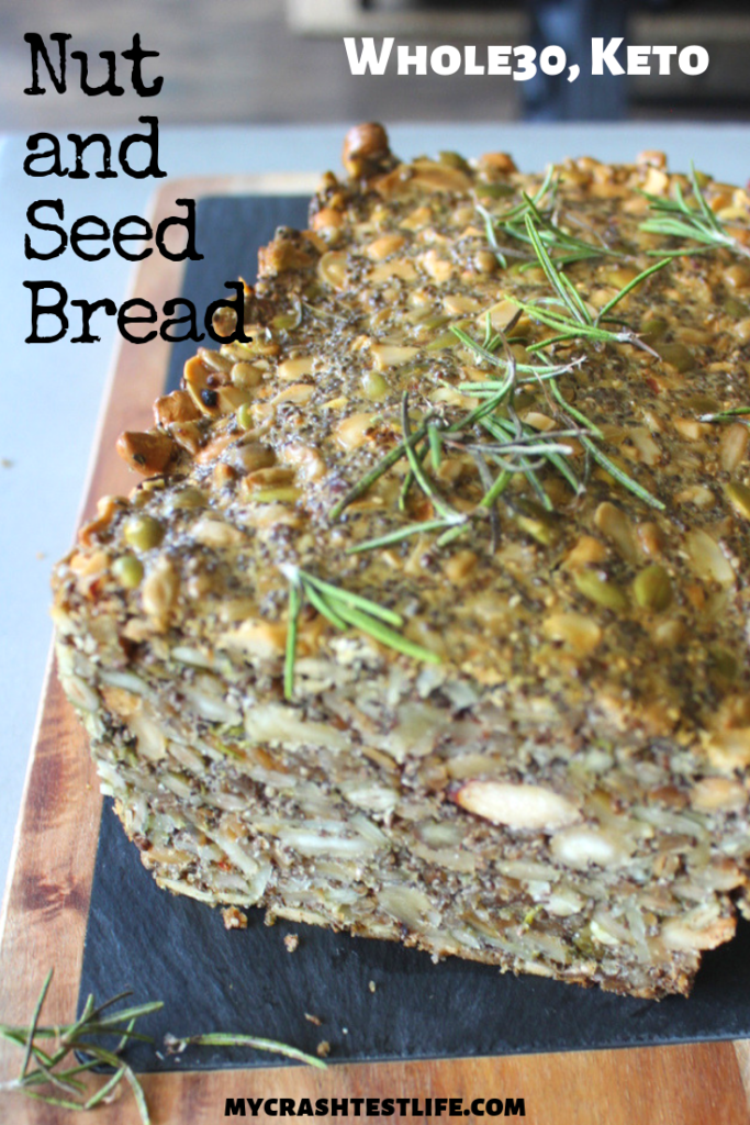This bread is absolutely delicious. Filled with nuts and seeds, this Whole30 and Keto approved bread is easy to make with only a few ingredients. A definite for any low carb, gluten free, keto diet.