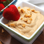 Simply combining ricotta, sweetener, peanut butter and vanilla, this dip is made in seconds. Serve with some low carb fruit for a deliciously easy summer dessert.