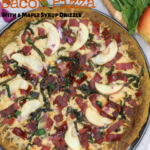 Combining apple, bacon, red onion, cheddar cheese with a maple drizzle creates most delicious, keto, gluten-free pizza imaginable. Delicious and easy to make.