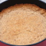 With only 5 ingredients, this crust can be used as the base for a cheesecake or a tart crust. Graham cracker in texture and taste, this crust requires only almond flour, flax, brown sugar, butter and cinnamon. Gluten-Free, Keto and simple, this will quickly become your go-to crust for all your desserts.