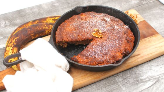 Banana skillet bread is easy and delicious