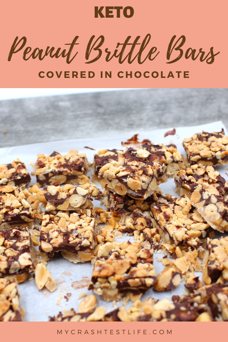 Chocolate Covered Peanut Brittle Bars (Keto, GlutenFree) My Crash