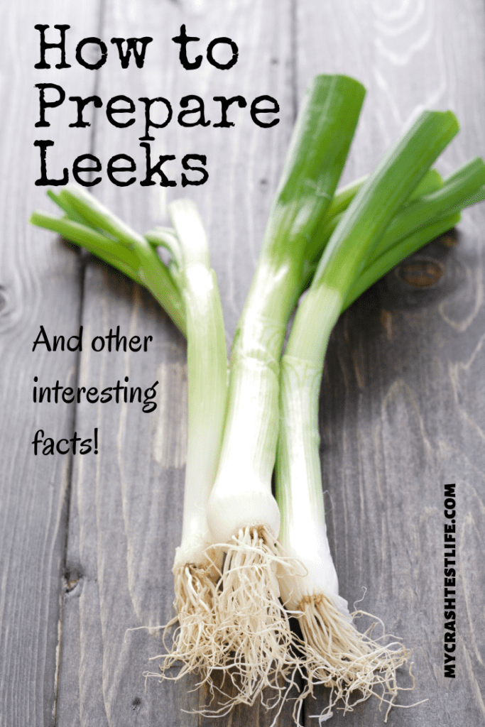 A bunch of raw leeks