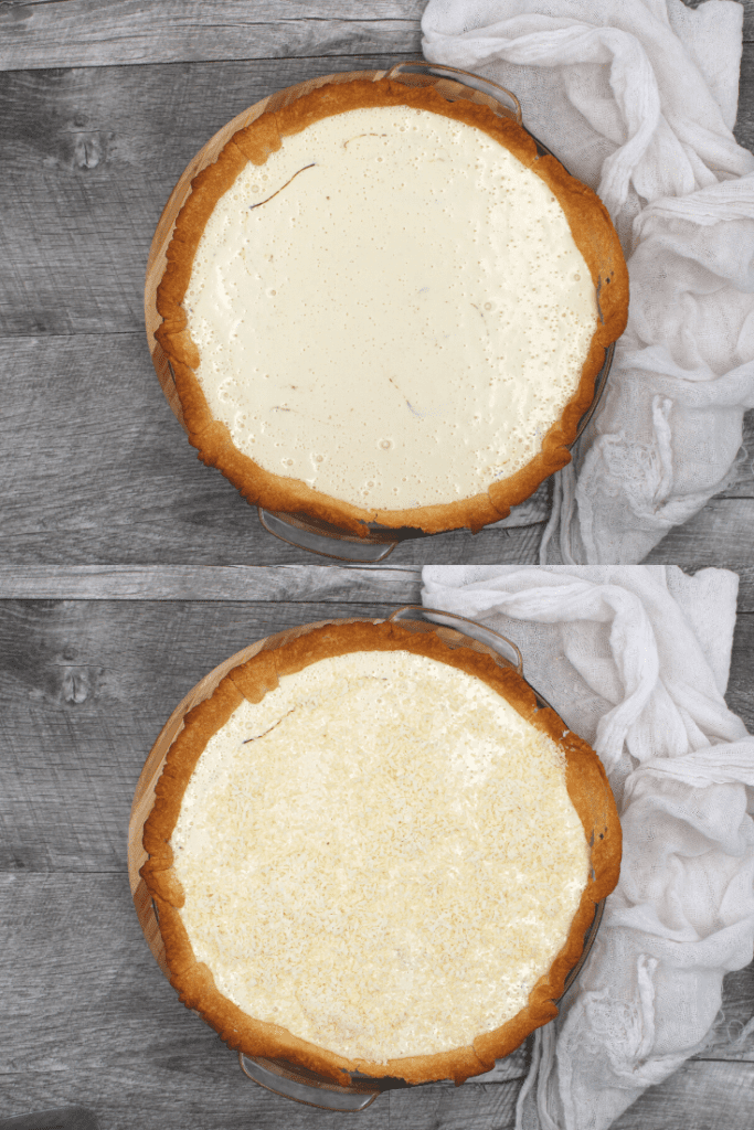 Pie with and without shredded coconut