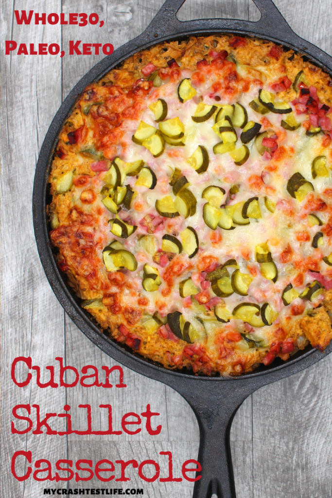 Cuban sandwich in a skillet