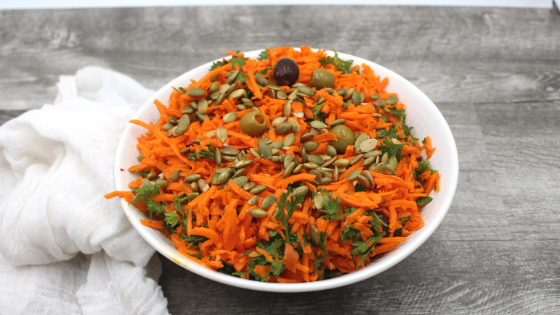 bowl of spicy carrot salad