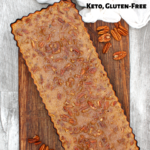 uncut maple pecan pie bars on a cutting board