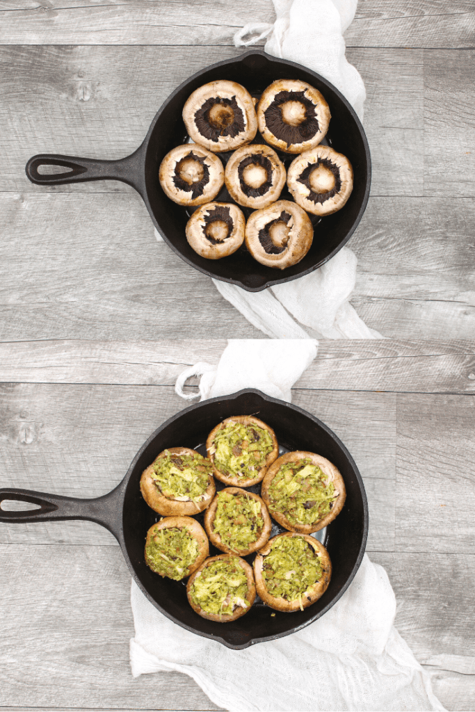 Mushrooms before going into oven