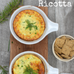 2 dishes of ricotta with crackers