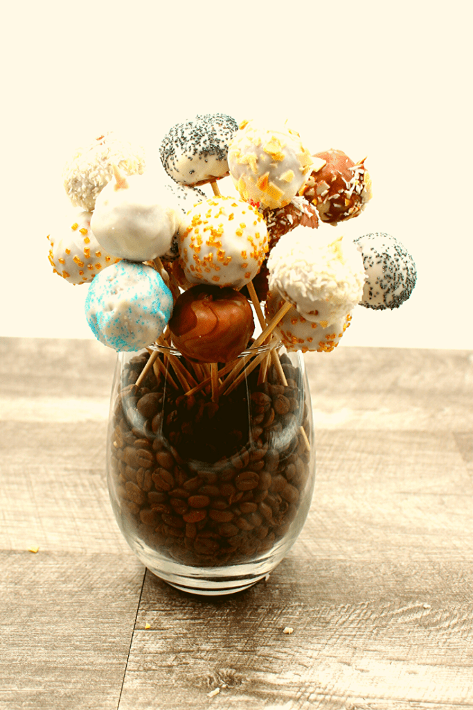 Variety of decorated cookie pops