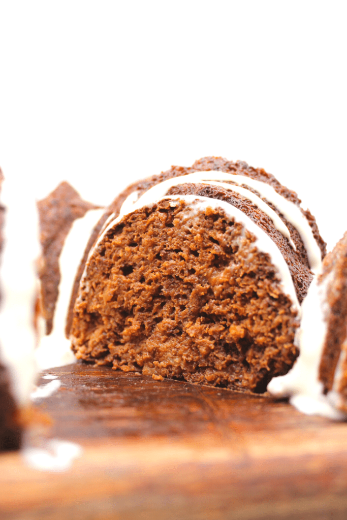 Inside look of super moist banana bread