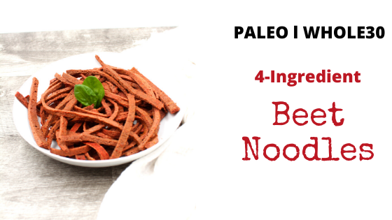 A bowl of beet noodles