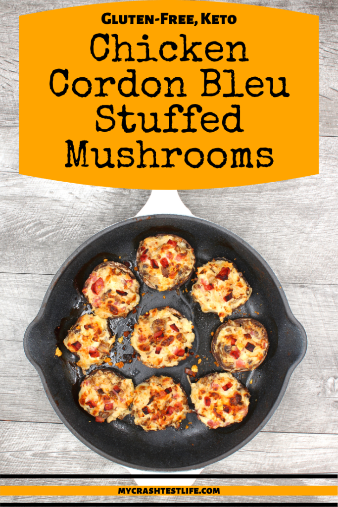 skillet of stuffed mushrooms