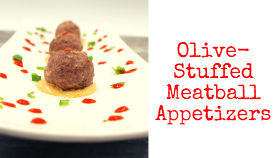 Meatball stuffed with olives