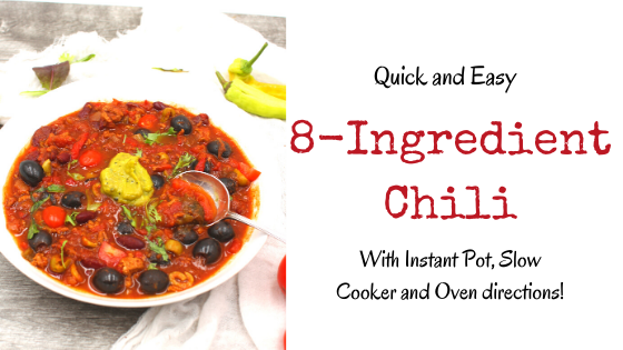 So quick and easy, who said chili had to take all day! Only 8 ingredients is needed for this delicious Whole30 chili.