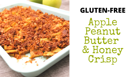 A quick and easy Peanut Butter and Honey Apple Crisp takes only minutes to prepare and uses only 5 ingredients.