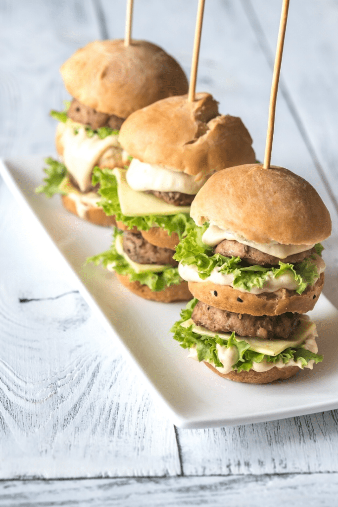 Homemade burgers with Whole30 bread and Whole30 special sauce