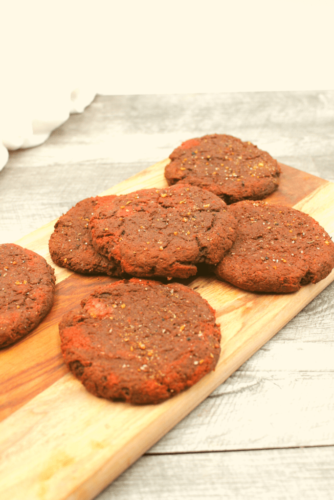 Baked in the oven plant-based vegan burgers.