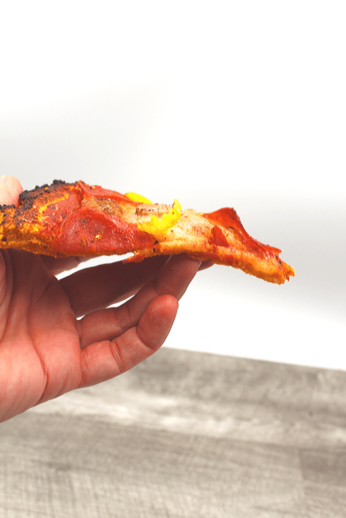 Eat this gluten-free vegetable based pizza crust just like you would a regular pizza.
