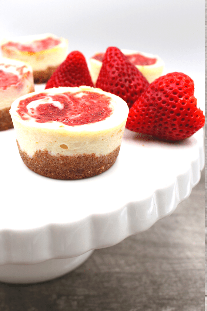Perfectly portioned, making cheesecake in muffins keeps the portions controlled.