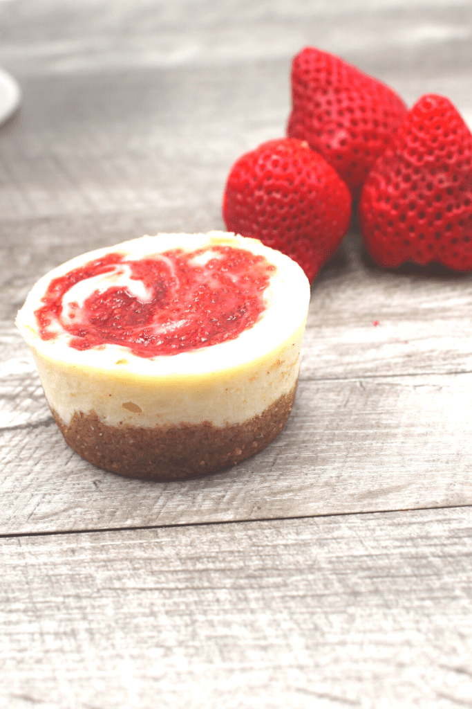 Delicious White chocolate strawberry cheesecake muffins are gluten-free and sugar-free.