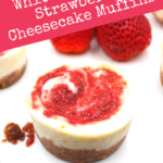 A platter filled with keto and gluten-free white chocolate cheesecake muffins.