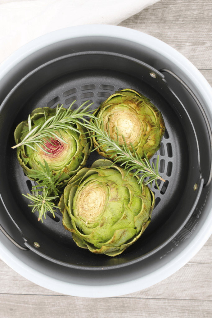 Making artichokes in an air fryer