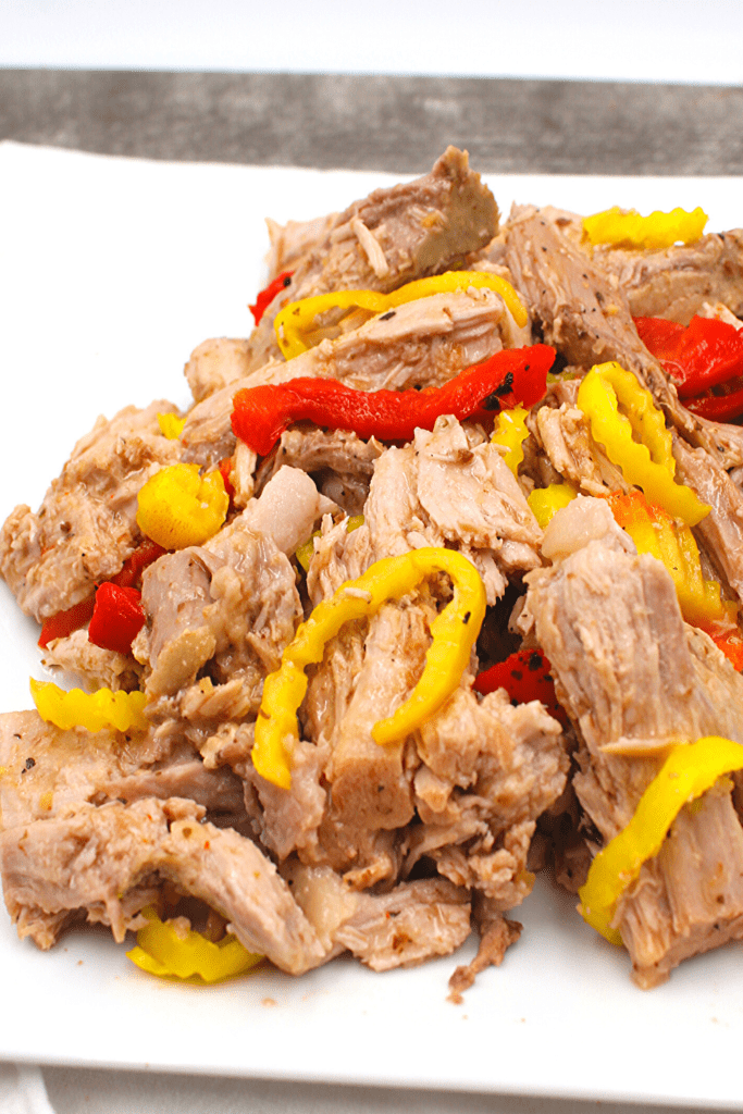 A tender and delicious Italian pulled pork that is not only keto, Whole30 and paleo but also super easy with only 3 ingredients!