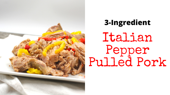 Juicy and delicious Italian pulled pork only takes 3 ingredients.