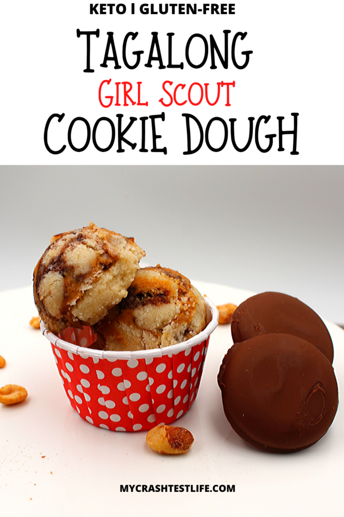 Easy and delicious Tagalong keto and gluten-free girl scout cookie dough